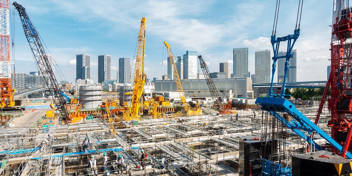 Site survey measuring a plot for development
