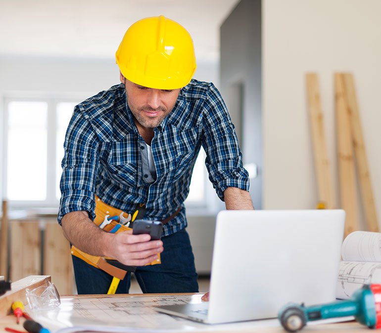 Boundary survey demarcating a property boundary